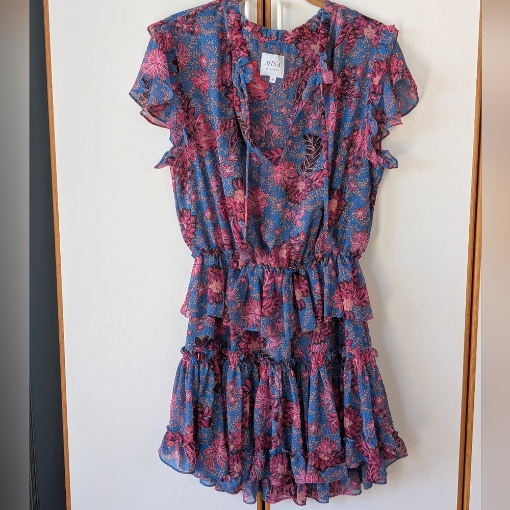 Misa Los Angeles Lilian Floral Mini Dress M Night Blooms - Picture 6 of 15